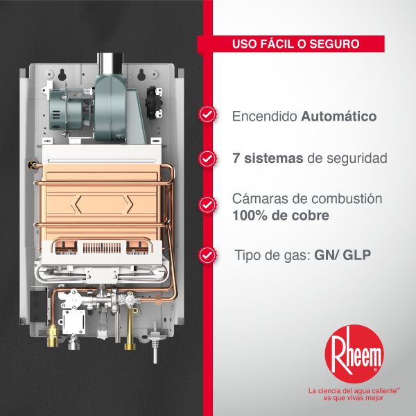 Calentador de agua 10lt Tiro Forzado - Imagen 3