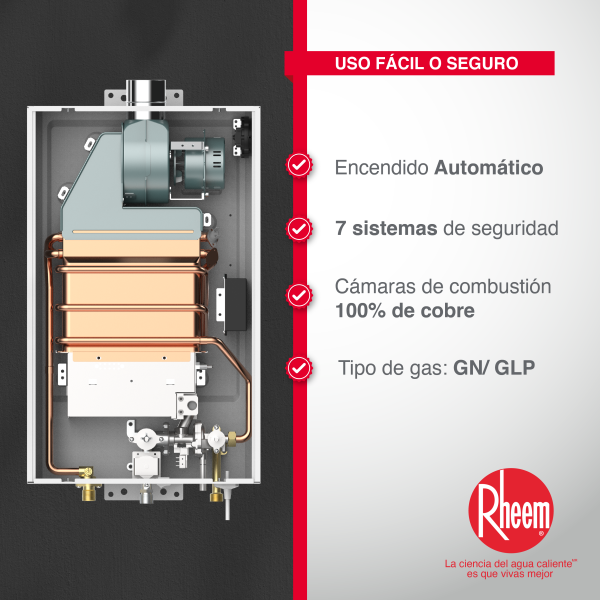 Calentador de agua 12lt Tiro Forzado - Imagen 4