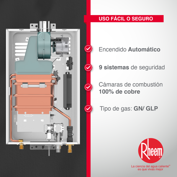 Calentador de agua 10lt Tiro Forzado Digital - Imagen 4