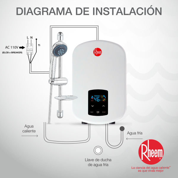 Calentador de agua eléctrico Elegant Digital 110v 4kw - Imagen 5