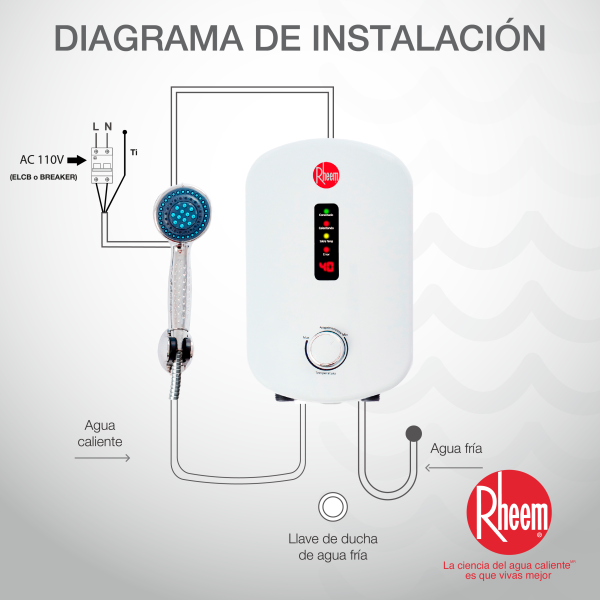 Calentador de agua eléctrico Elegant Plus 110v 4kw - Imagen 5