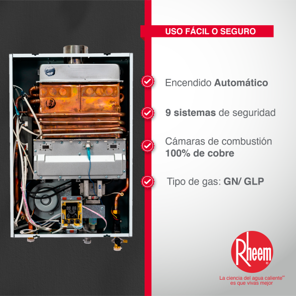 Calentador de agua 21lt Tiro Forzado Digital - Imagen 4