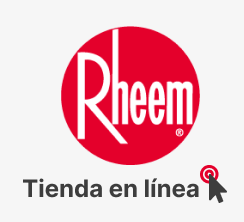 Logo de Rheem Manufacturing Co. para accesar a la tienda de Rheem de Colombia en línea.