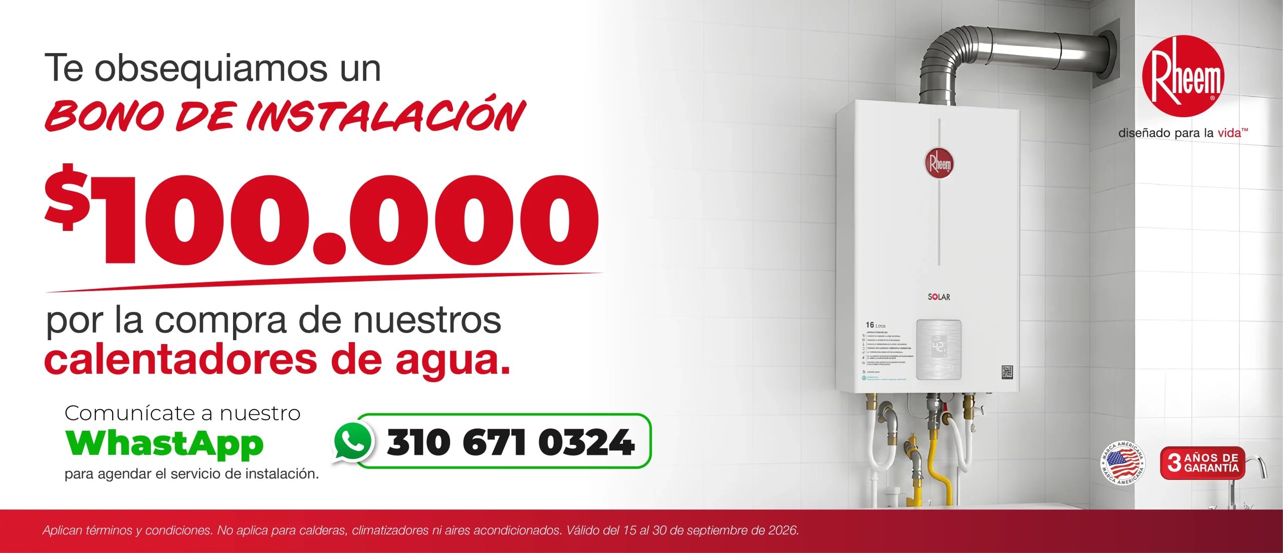Rheem Colombia instalación en calentadores